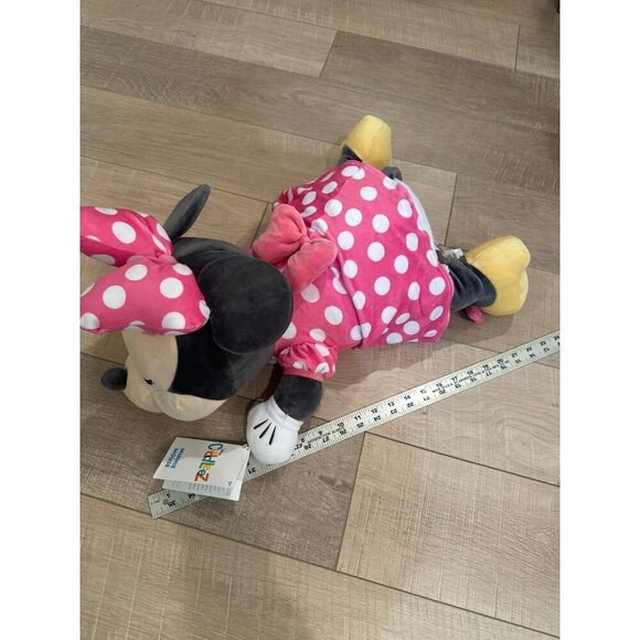 Disney Cuddleez Minnie Mouse Plush Toy In Pink Polka Dot Dress & Bow - Soft - Picture 6 of 9